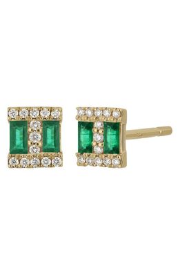 Bony Levy El Mar Emerald & Diamond Earrings in 18K Yellow Gold