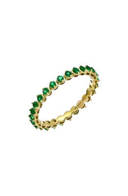 Bony Levy El Mar Emerald Eternity Ring in 18K Yellow Gold