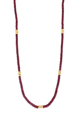 Bony Levy El Mar Ruby Beaded Necklace in 14K Yellow Gold