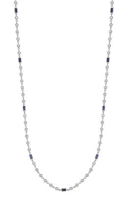 Bony Levy El Mar Semiprecious Stone Station Necklace in 18K White Gold Sapphire