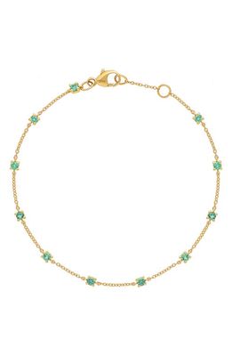 Bony Levy El Mar Station Bracelet in 18K Yellow Gold - Emerald