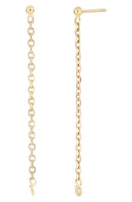 Bony Levy Essential 14K Gold Linear Chain Drop Earrings in Yellow Gold