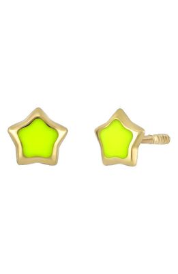 Bony Levy Kids' 14K Gold Enamel Star Stud Earrings in 14K Yellow Gold