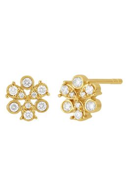 Bony Levy Maya Diamond Cluster Stud Earrings in 18K Yellow Gold
