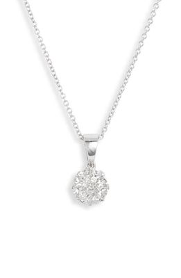 Bony Levy Mika Pavé Diamond Circle Pendant Necklace in Diamond/White Gold