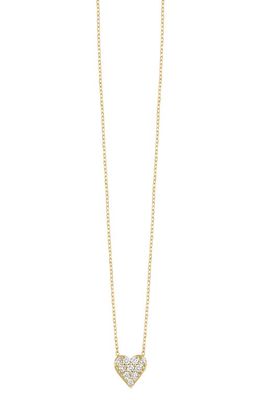 Bony Levy Mika Pavé Diamond Heart Pendant Necklace in 18K Yellow Gold