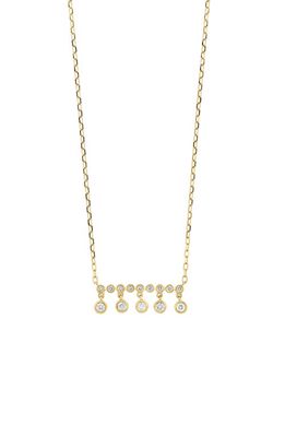 Bony Levy Monaco Dangling Diamond Bezel Necklace in 18K Yellow Gold