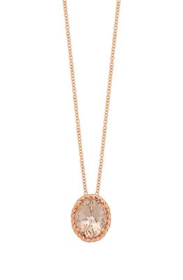 Bony Levy Morganite Pendant Necklace in 18K Rose Gold