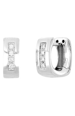 Bony Levy Ofira Wide Diamond Hoop Earrings in White Gold/Diamond
