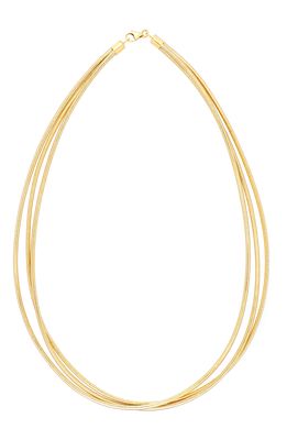 Bony Levy Omega 14K Gold Triple Layered Mesh Necklace in Yellow Gold