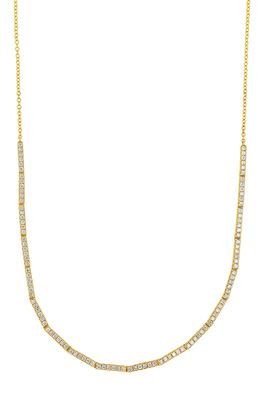 Bony Levy Pave Diamond Half Tennis Necklace in 18K Yellow Gold