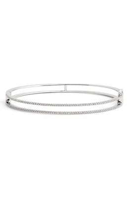 Bony Levy 'Prism' Two-Row Diamond Bangle in White Gold 