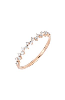 Bony Levy Rita Stackable Diamond Ring in Rose Gold/Diamond