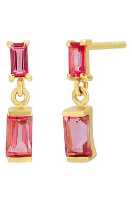 Bony Levy Topaz Drop Earrings in 18K Yellow Gold - Pink Topaz