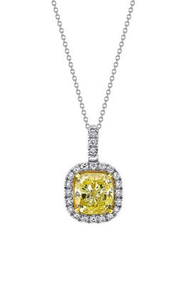 Bony Levy Yellow Diamond Pendant Necklace in Yellow Diamond/White And Yell