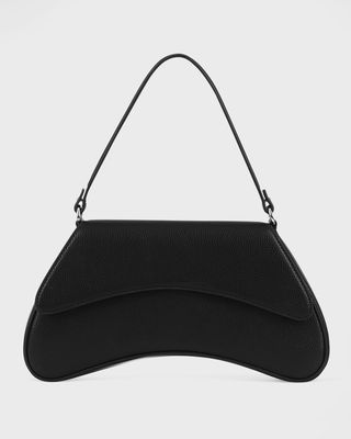 Boom Flap Faux-Leather Shoulder Bag