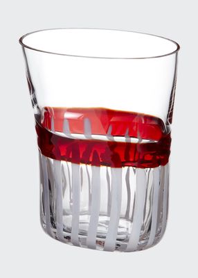 Bora Drinking Glass, Red/White