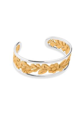 Bordados Small Sterling Silver & Gold Vermeil Cuff Bracelet