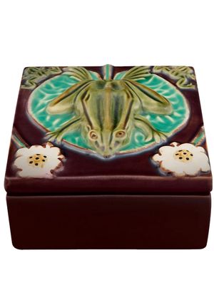 Bordallo Pinheiro Azulejo frog-design box - Brown