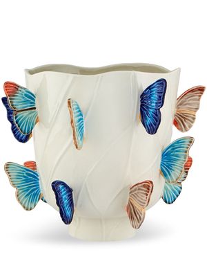Bordallo Pinheiro 'Cloudy Butterflies' vase - Neutrals