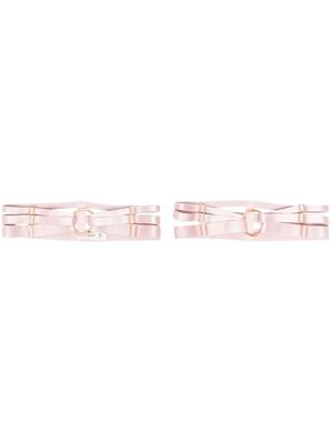 Bordelle Rose multi-strap garters - Pink