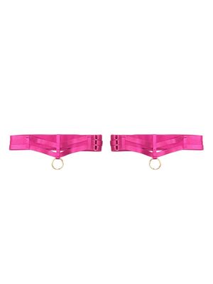 Bordelle Vero strappy elasticated garters - Pink