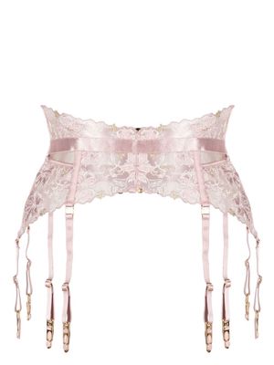 Bordelle Vita lace suspender belt - Pink