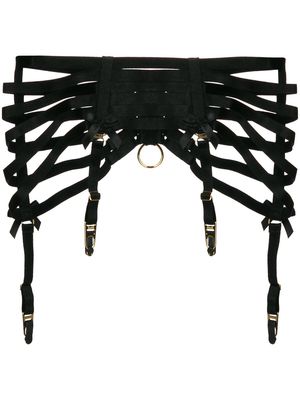 Bordelle webbed suspenders - Black
