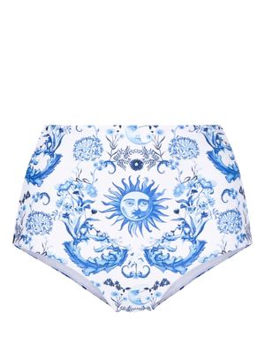 Borgo De Nor Electra high-waisted bikini briefs - Blue