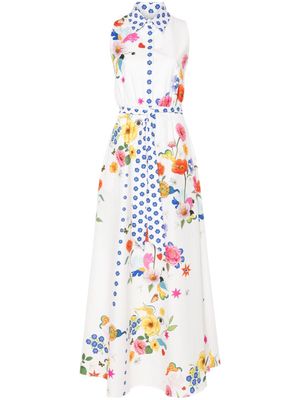 Borgo De Nor Paloma floral-print maxi dress - White