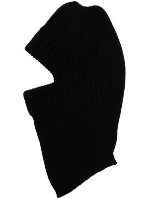 Boris Bidjan Saberi 3D-knit seamless cashmere balaclava - Black