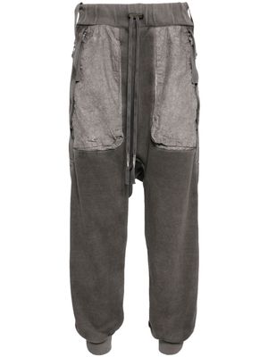 Boris Bidjan Saberi deconstructed cotton track pants - Grey