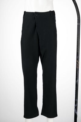 Boris Bidjan Saberi drop-crotch asymmetric trousers - Black