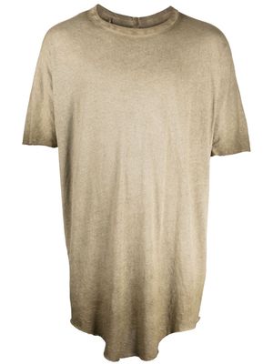 Boris Bidjan Saberi faded cotton T-shirt - Brown
