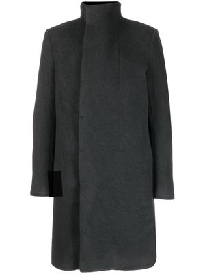 Boris Bidjan Saberi high-neck wool coat - Black