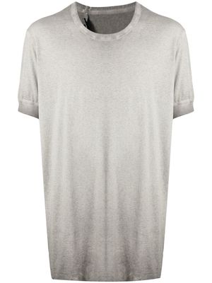 Boris Bidjan Saberi lace-detail longline T-shirt - Grey