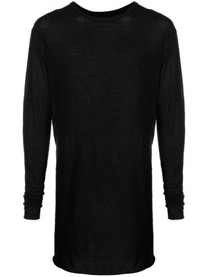 Boris Bidjan Saberi longsleeved cotton T-shirt - Black