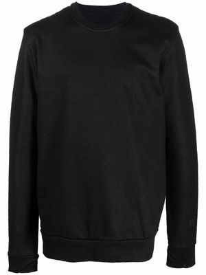 Boris Bidjan Saberi rear graphic-print cotton sweatshirt - Black