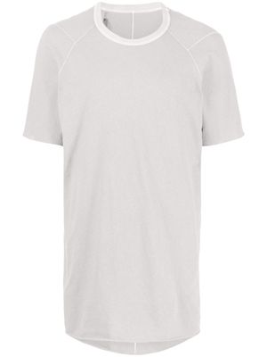 Boris Bidjan Saberi round neck longline T-shirt - Grey