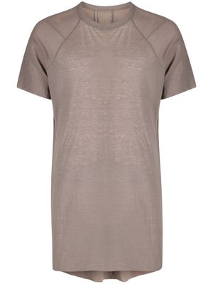 Boris Bidjan Saberi semi-sheer cotton T-shirt - Grey
