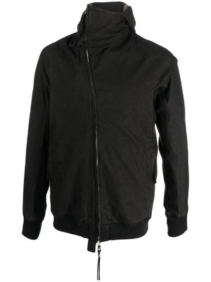 Boris Bidjan Saberi thumb-slot asymmetric hooded jacket - Black