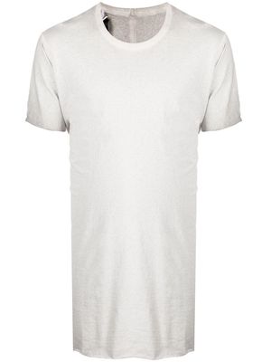 Boris Bidjan Saberi toggle-detail short-sleeved T-shirt - Grey