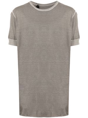 Boris Bidjan Saberi two-tone cotton T-shirt - Grey