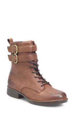 Børn Camryn Lace-Up Boot in Brown Leather
