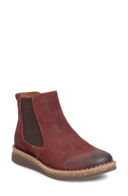 Børn Faline Wedge Chelsea Boot in Dark Red Distressed