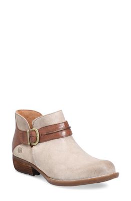 Børn Katie Zip Bootie in Cream/Brown Combo