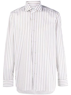 Borrelli cotton striped shirt - Brown
