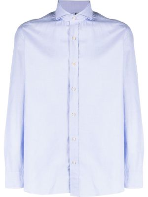 Borrelli houndstooth cotton shirt - Blue