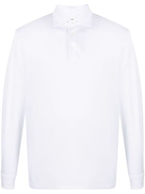 Borrelli long-sleeve polo shirt - White