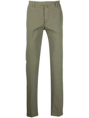Borrelli slim-cut cotton trousers - Green